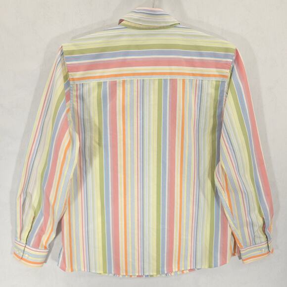 Orvis Shirt Womens 6 Multicolor Striped Wrinkle Resistant Long Sleeve Button Up - Picture 6 of 9